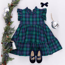 Load image into Gallery viewer, Girls Jennifer Dress - Green Tartan