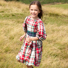 Load image into Gallery viewer, Girls Ruby Dress - Holiday Tartan