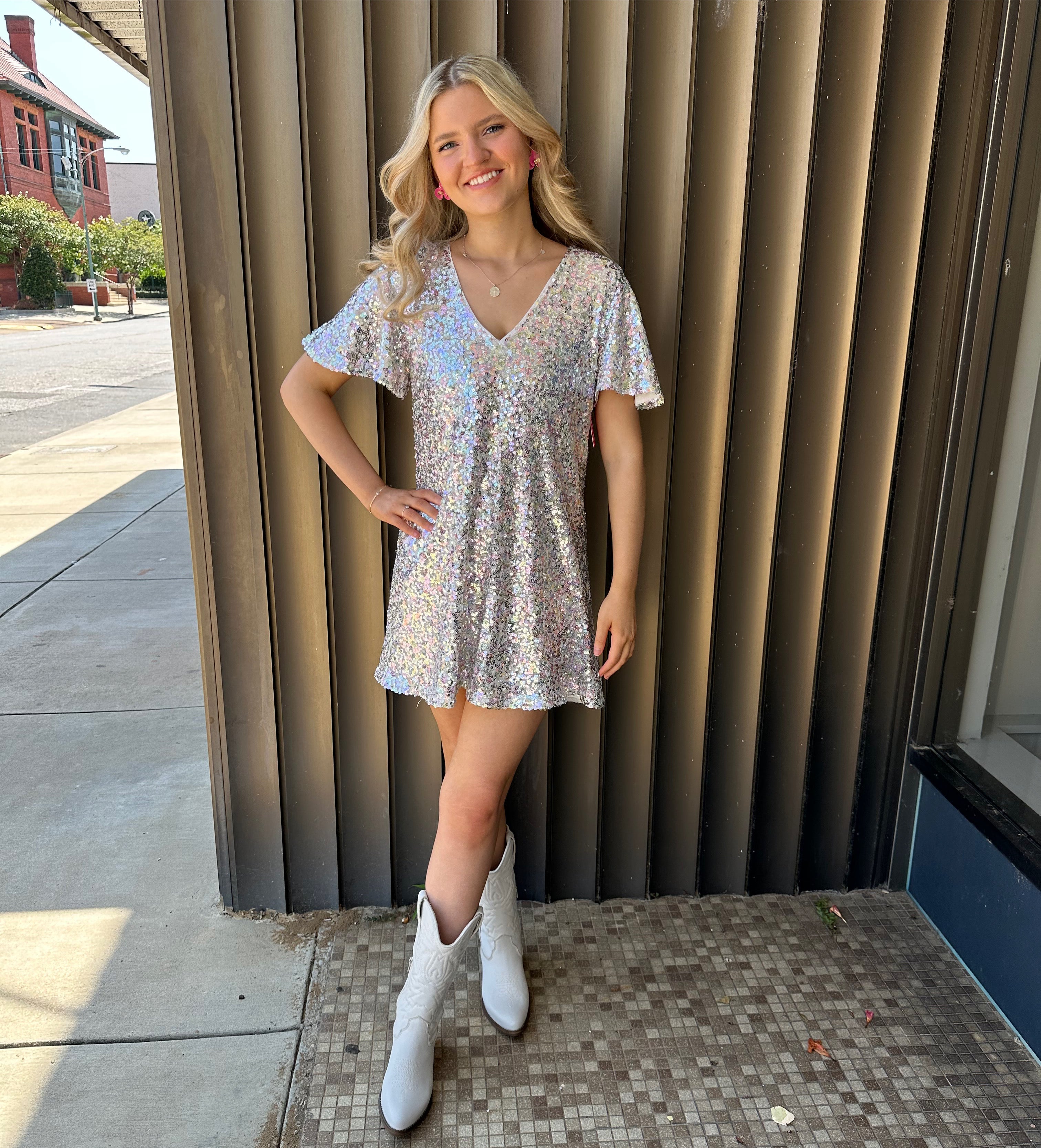 BuddyLove Taya Sequin Short Dress – The Rainbow Connection