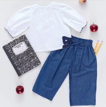 Load image into Gallery viewer, Pink Chicken Chambray Pants
