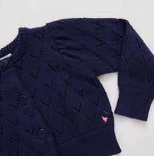 Load image into Gallery viewer, Pink Chicken Navy Sweater
