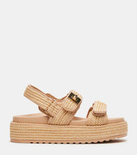 Load image into Gallery viewer, Steve Madden Nat Raffia Platform
