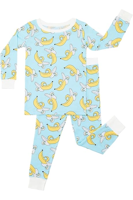 Bananas Two-Piece Toddler/Kids Bamboo pj set