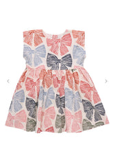 Load image into Gallery viewer, Pink Chicken Striped Bows Dress
