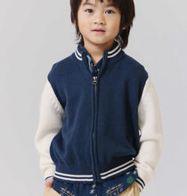 Load image into Gallery viewer, Blue Rooster Navy Blue Zip Varsity Sweater
