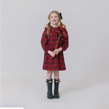 Load image into Gallery viewer, Pink Chicken Red Autumn Dress
