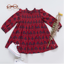 Load image into Gallery viewer, Pink Chicken Red Autumn Dress
