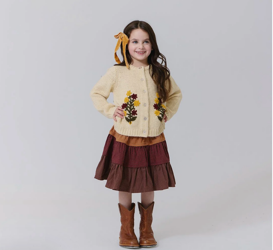 Pink Chicken Creme Flower Sweater
