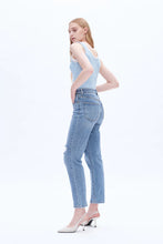 Load image into Gallery viewer, Bayeas High Rise Distressed Mom Denim Jeans
