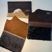 Load image into Gallery viewer, Leather &amp; Cowhide Small Envelope Clutch
