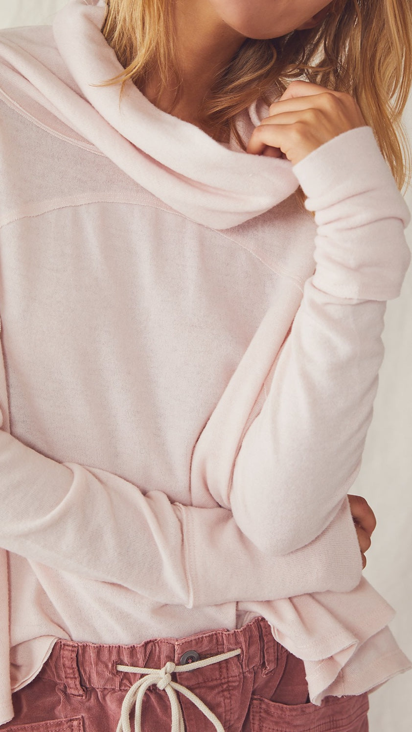 Blush Cowl Neck Shirt