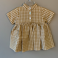 Load image into Gallery viewer, Gold Gingham Dress

